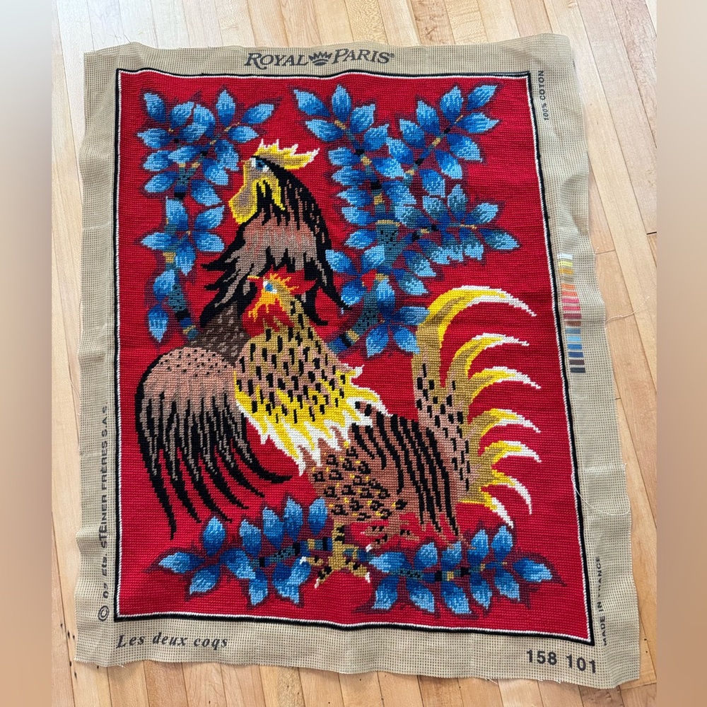 French vintage needlepoint Royal Paris Steiner Frères